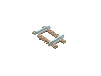 Brick City - train curve rail 1/4 V3