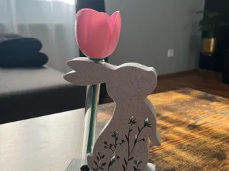 RABBIT TEST TUBE VASE