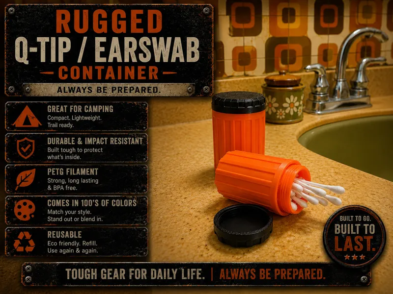 Rugged Q-Tip / Ear Swab Containers
