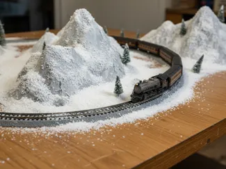 Snow for model trains