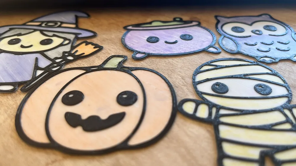 Cute Halloween Painting Kit - Free 3D Print Model - MakerWorld