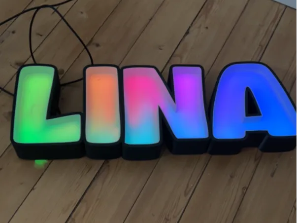 LED Namenslampe
