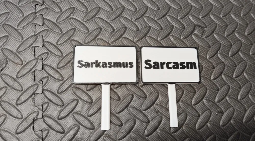 Sarkasmus Schild Deutsch Sarcasm Shield English By Make3dtc MakerWorld sarkasmus-schild-deutsch-sarcasm-shield-english-by-make3dtc-makerworld