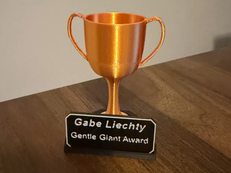 Customizable Trophy Award and Base