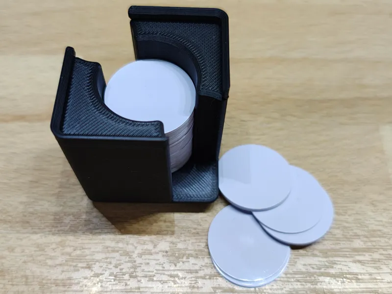 NFC Tag 25mm Holder Gridfinity bin 1x1x6