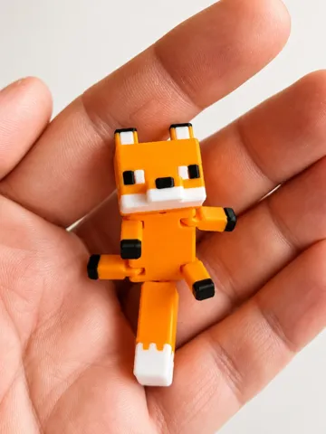 Soporte: mini Articulated Fox (Minecraft). Print in place — vista de referencia 2