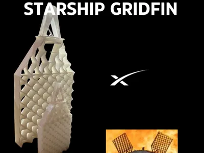 1:20/1:40 scale starship / superheavy gridfin