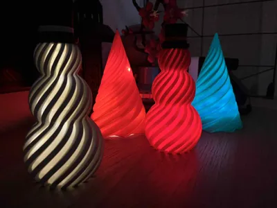 Glowing Christmas Snowman 2025 – Spiral Design 
