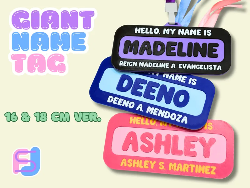 Giant Name Tag for Kindergarten Student