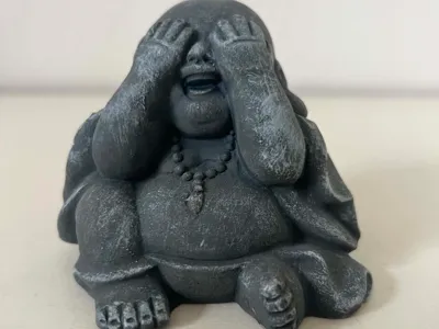Peekaboo Zen Buddha | "See No Evil" Desk Guardian