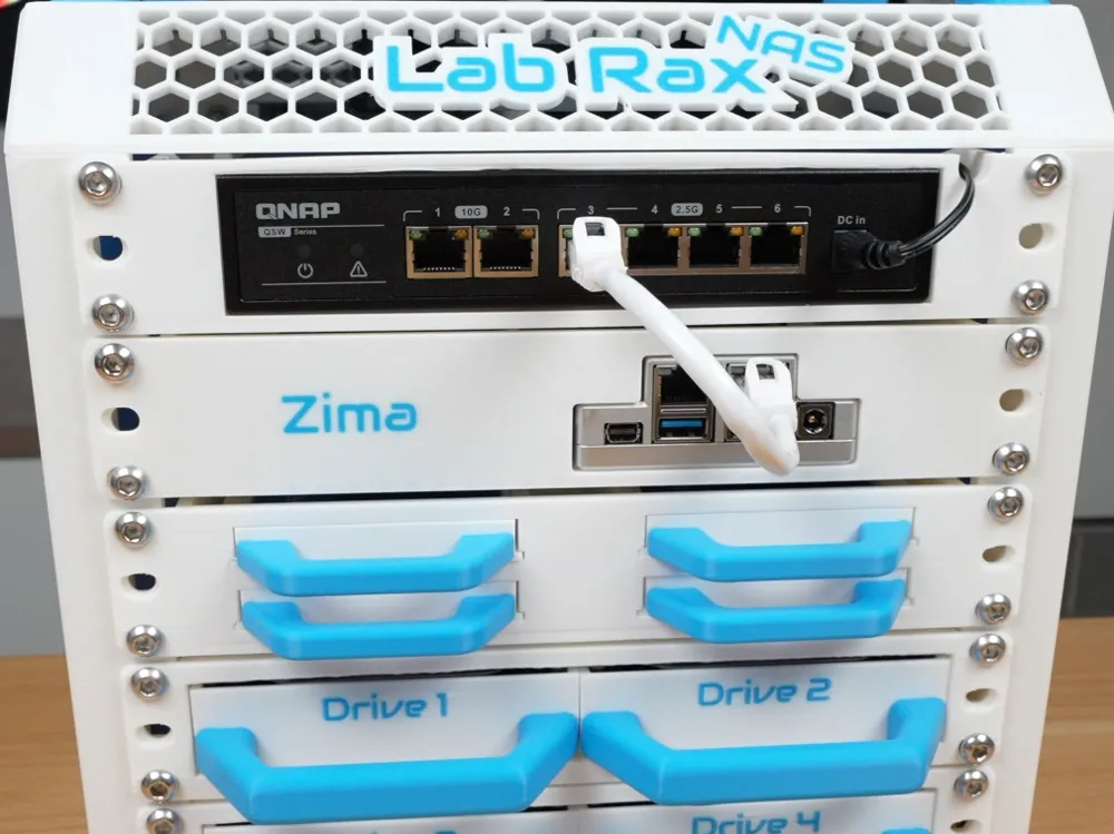 1U Zimaboard 2 NAS Rack For 10