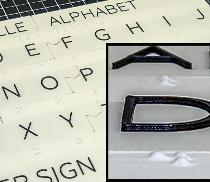 Better Braille Alphabet Board