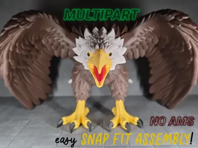 Bald Eagle Ironcry Crest | Multicolor Multipart
