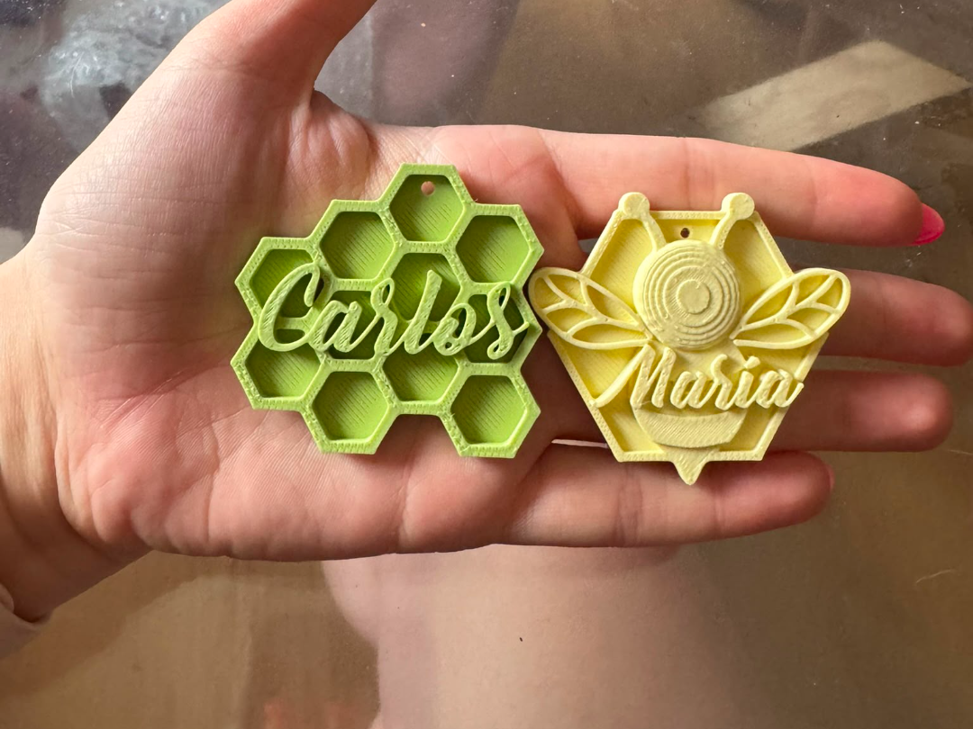 Cute Bee Name Keychain