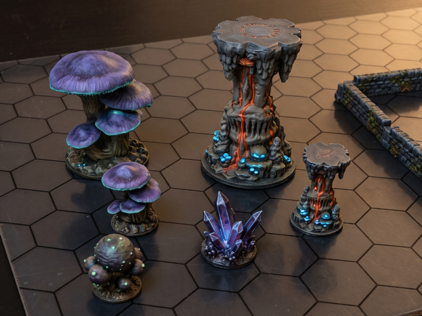 D&D Underdark scatter terrain miniature (set of 6) - 1