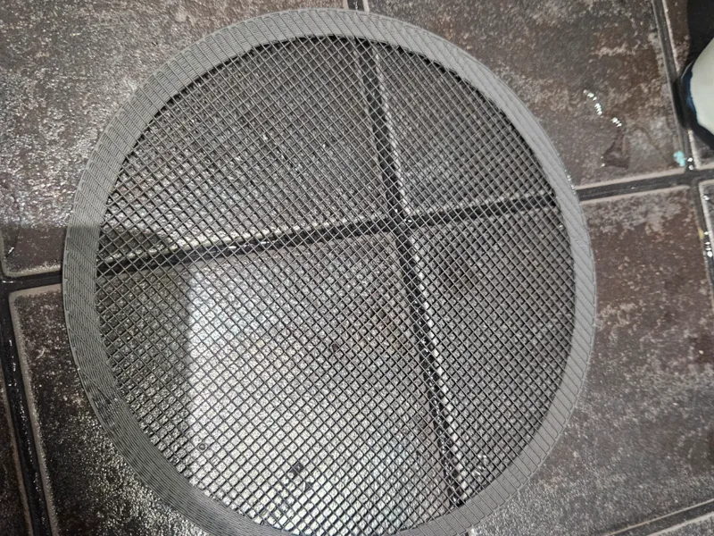 Washroom sewer drain hair-net