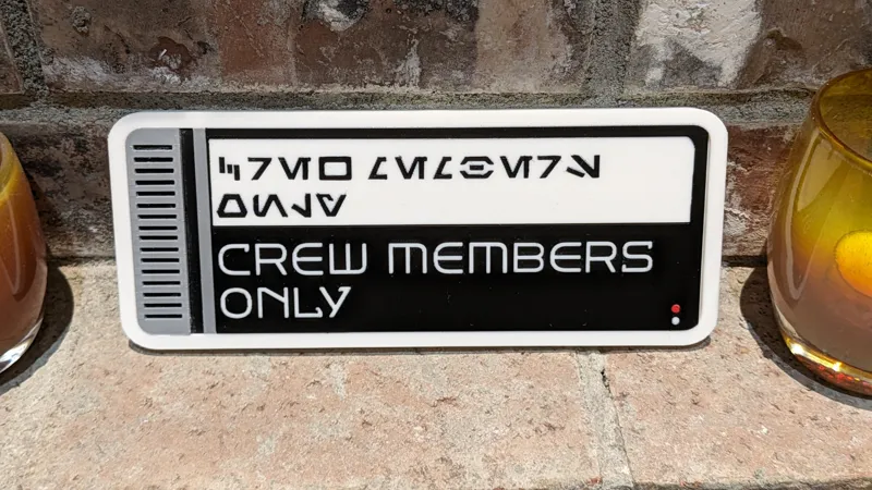 Crew Members Only Sign