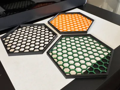 Hexagonal Honeycomb Coaster - Fits Felt Insert