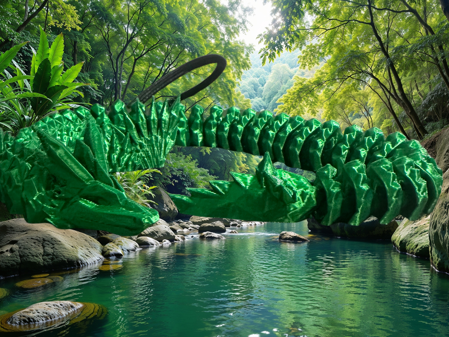 Articulated Spike Dragon With Wings
