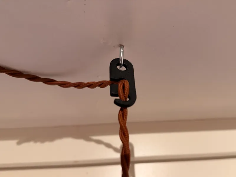 Lamp cord holder & shortener