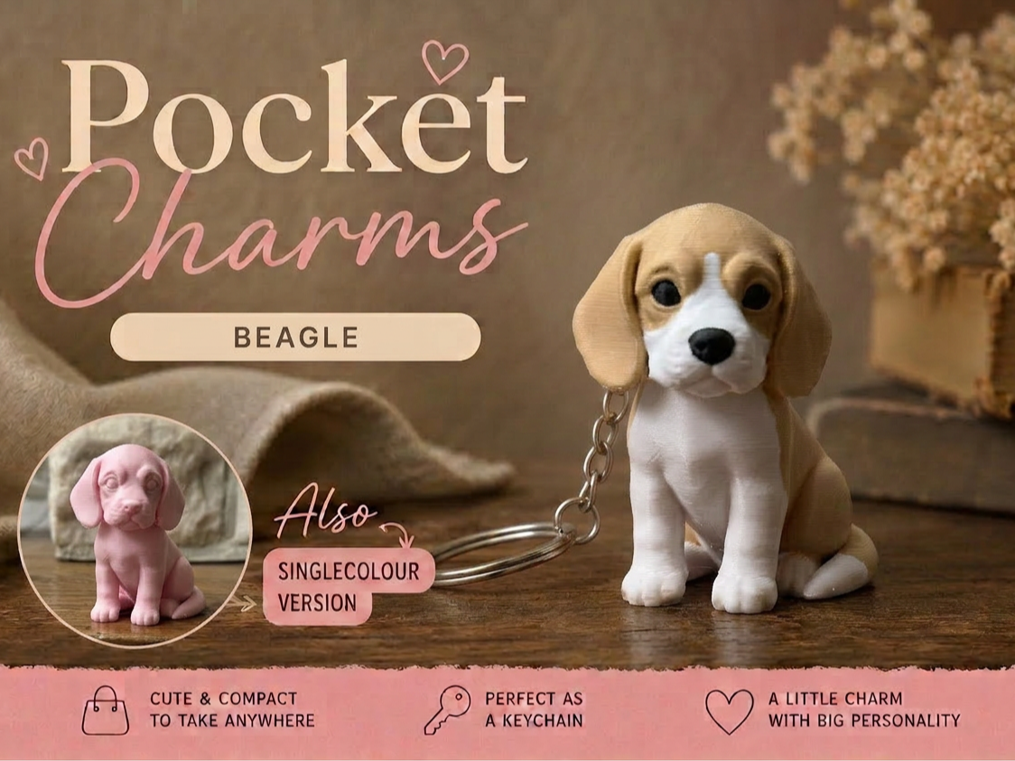 Beagle Keychain Pocket Charms