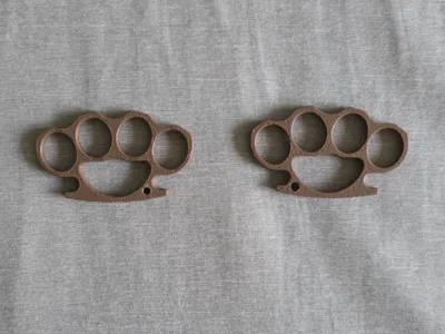 Brass knuckles keychain