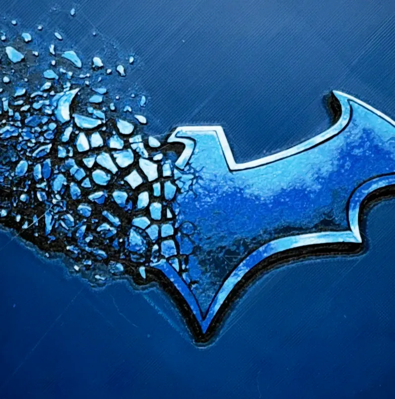 Nightwing Logo Shattered Hueforge Desk/Wall Decor
