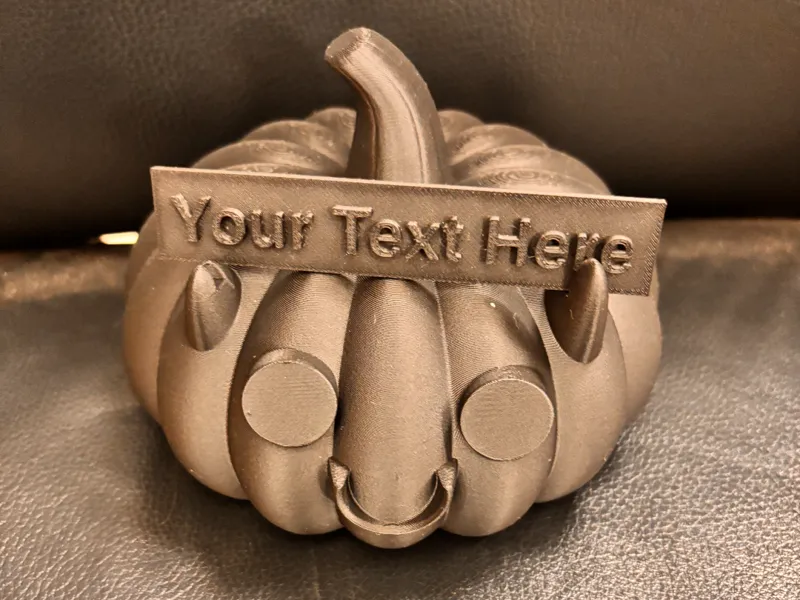 Cute Pumpkin Halloween Sign Holder