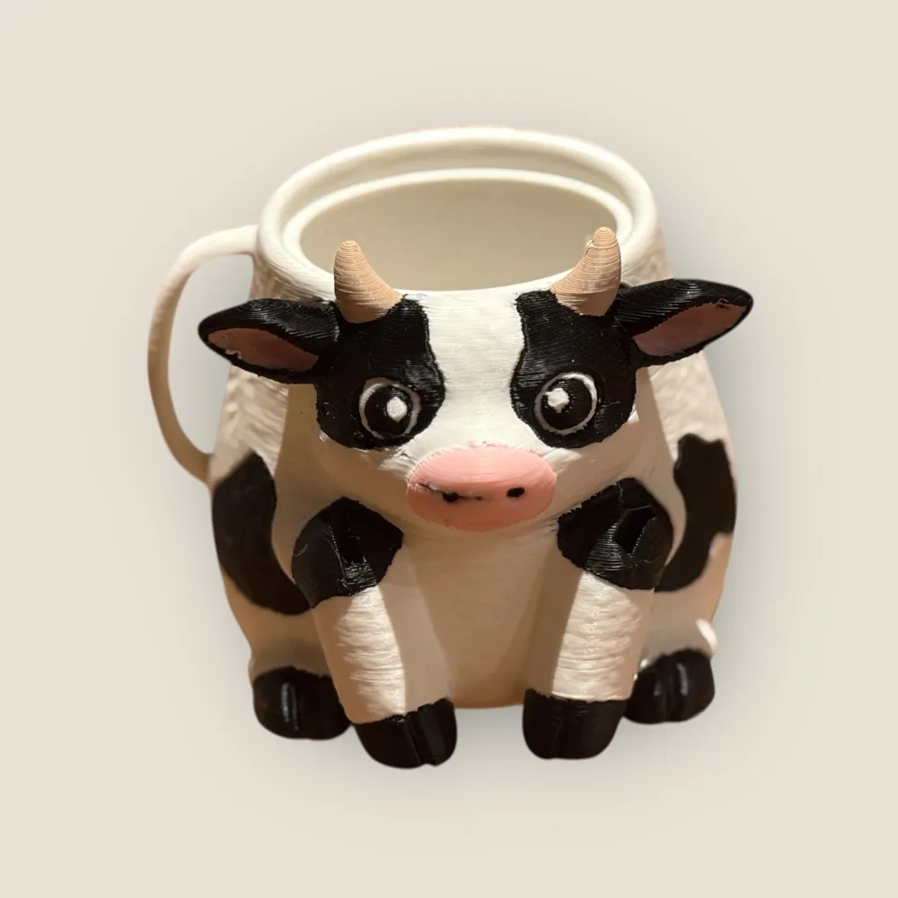 Black And White Cow Ice Cream Pints Holder Free 3D Print Model black-and-white-cow-ice-cream-pints-holder-free-3d-print-model