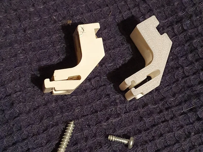 Curtain track bracket. Harrison drape style.