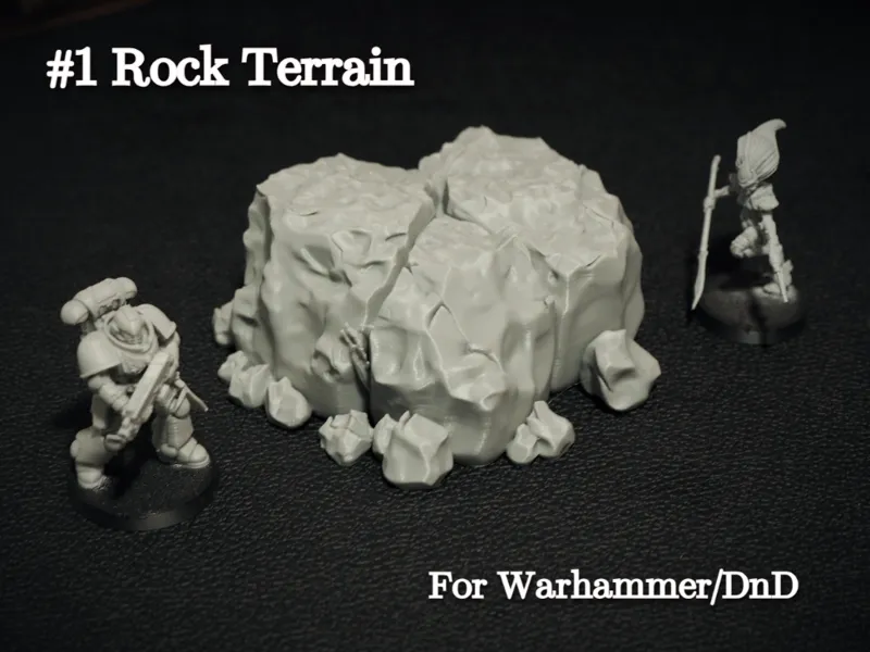 Rock Terrain 1, Boulder for Tabletop Games