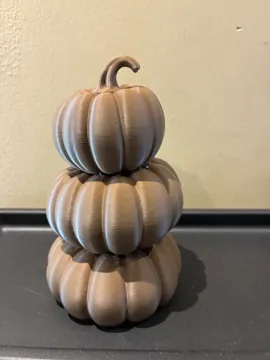 Adorno temático: Stacked Pumpkin – 3D Printed Autumn Decor — vista de referencia 3