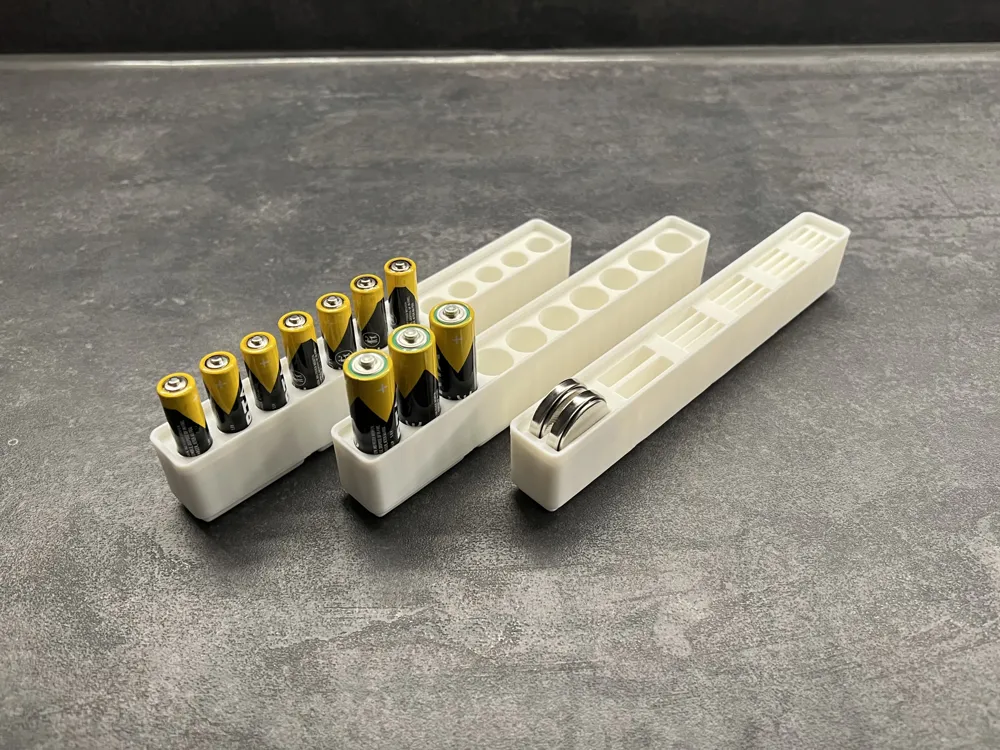Gridfinity Battery Holders (AA, AAA & ButtonCells) - Free 3D Print ...