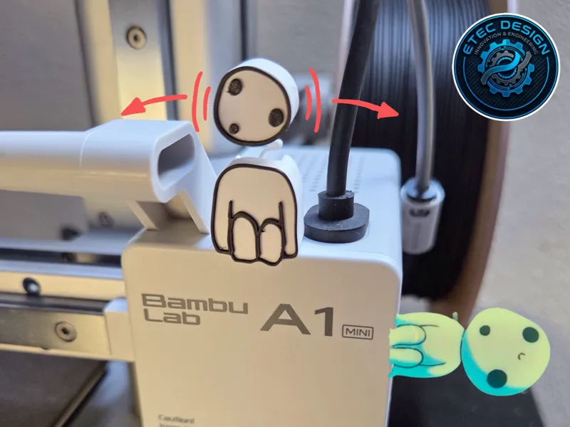 Kodama 3D Printer Bobblehead -  Print in Place