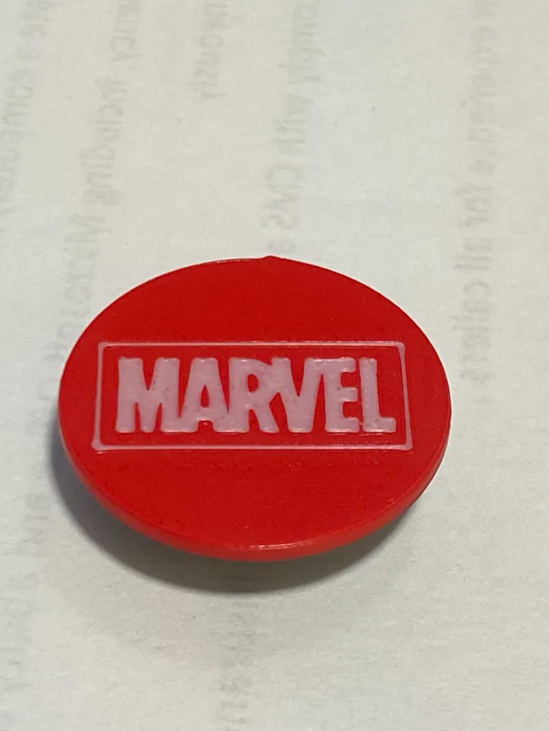 Crocs Charm Jibbitz - Marvel Logo - 0.2mm hotend