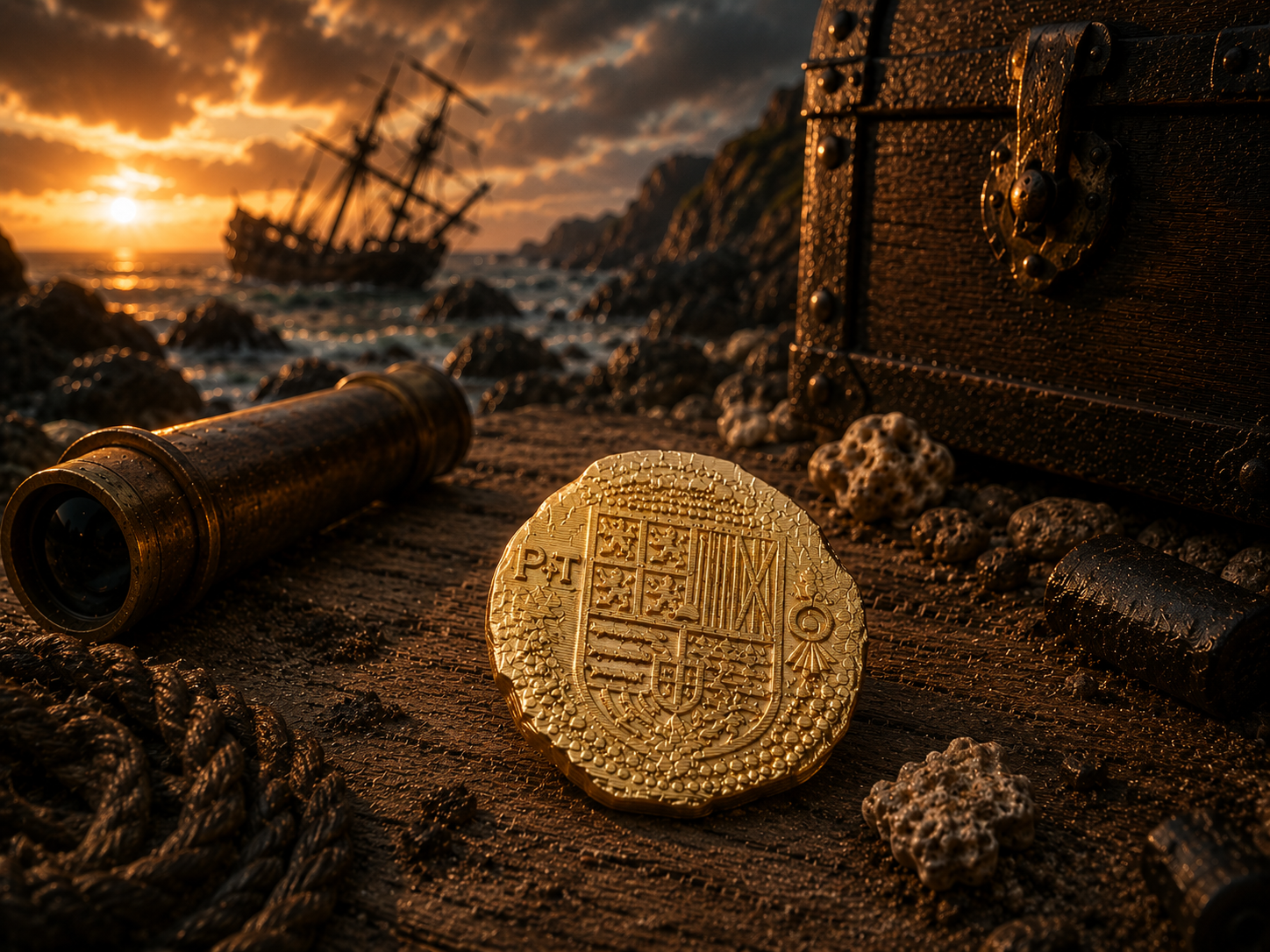Lost Spanish Gold Wreck Coin Replica