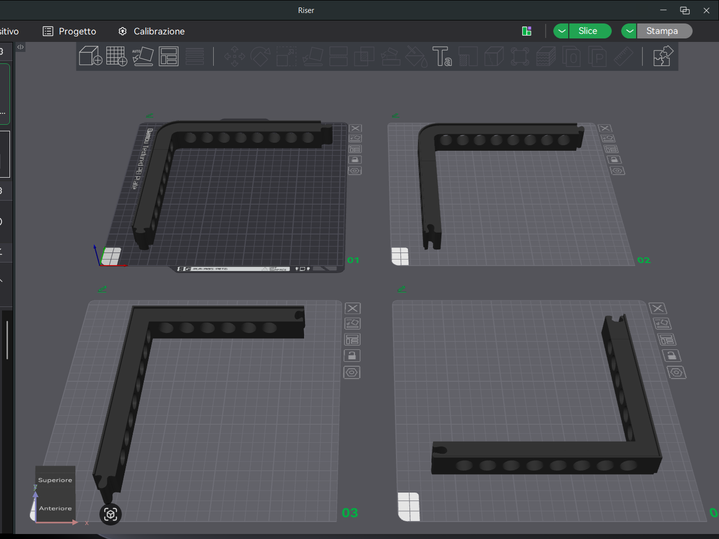 P1S - X1C Riser Rialzo Vetro AMS