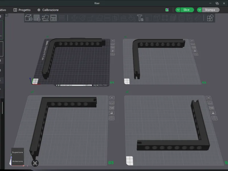 P1S - X1C Riser Rialzo Vetro AMS