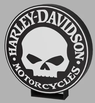 LightBox - Harley Davidson Skull 