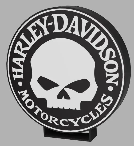LightBox - Harley Davidson Skull 