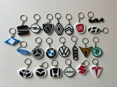 Keychain for Car Brands I Double-Side 22+ Non AMS