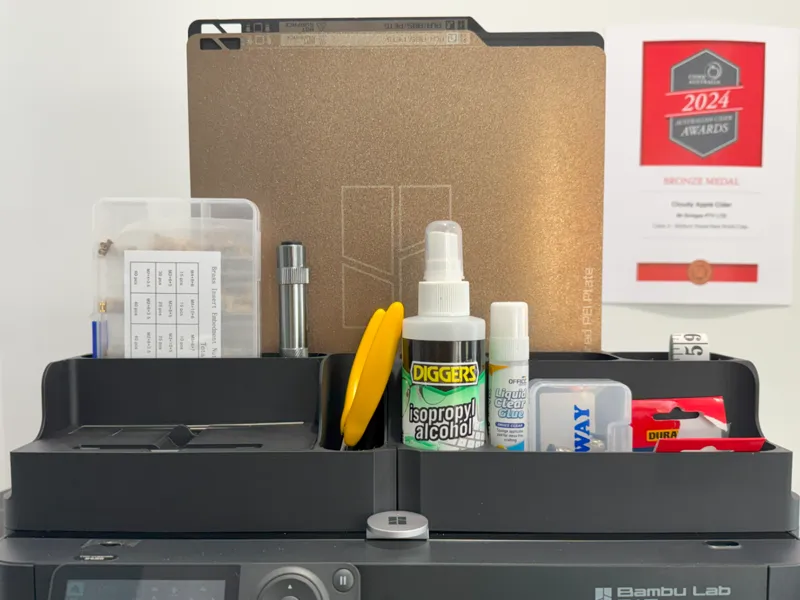 P1S organizer, storage box and build plate holder