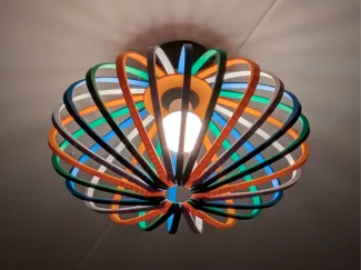 E27 Ceiling lamp with 24 slats