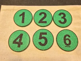 Numbered Marker tokens 1-20