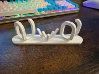 Ambigramme OwO / UwU en lettres 3D — photo 3