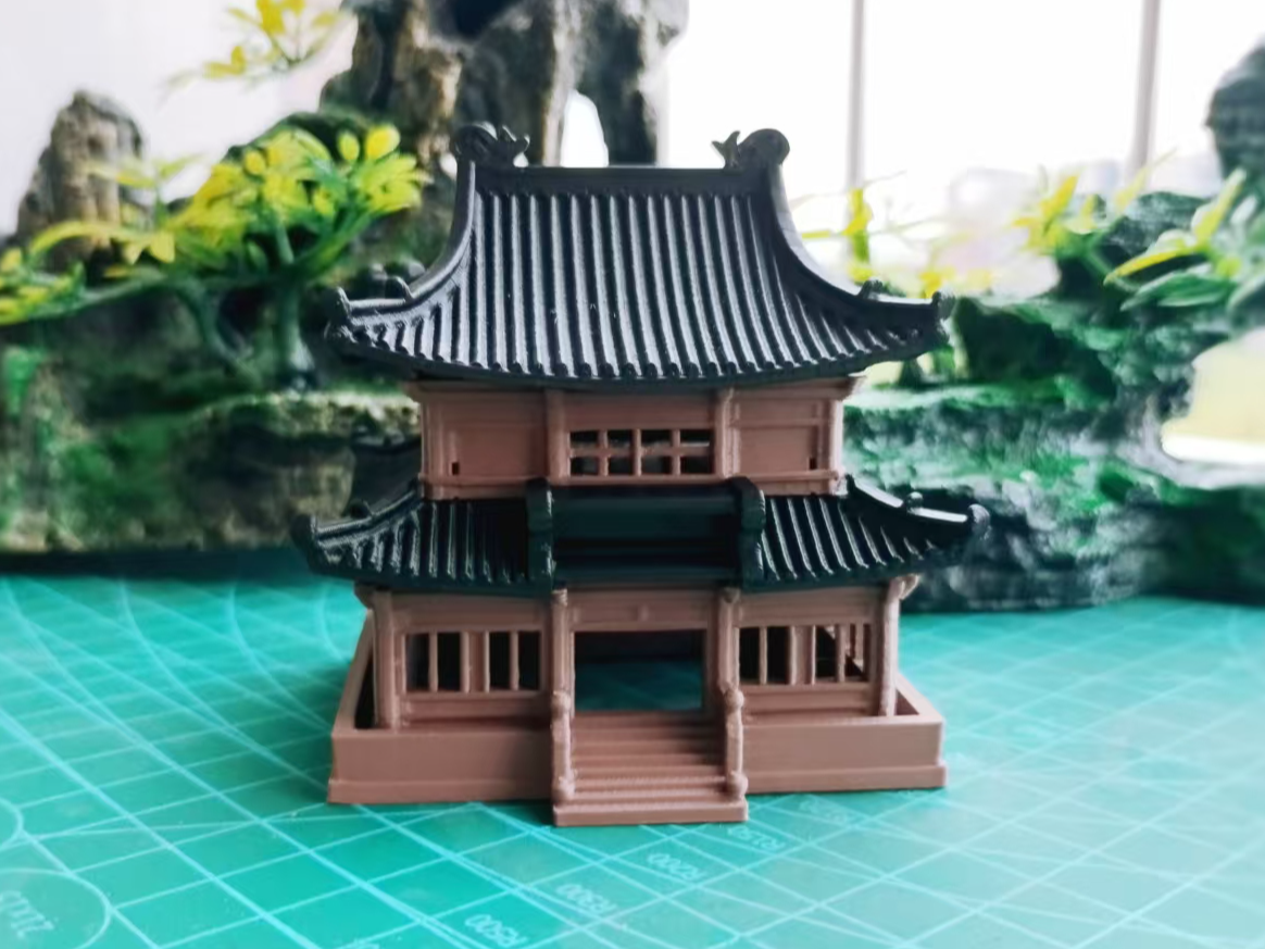 双层古风小楼建筑