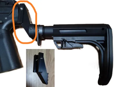 Offset Stock Base Picatinny Rail for C.A.T.