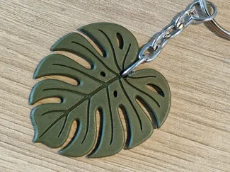 Monstera Keychain