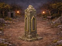 Obélisque en ruine pour décor de jeu de rôle — photo 2
