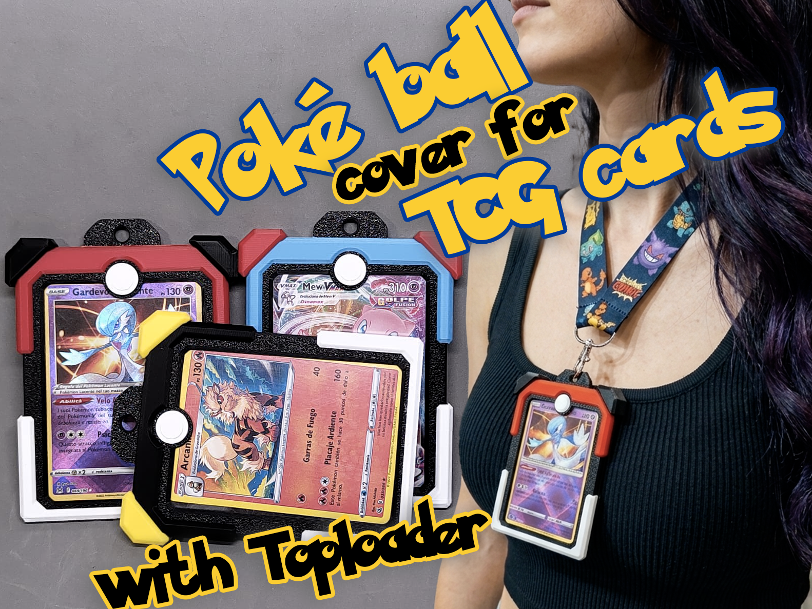 Poké Ball Trading Card Display Case Cover